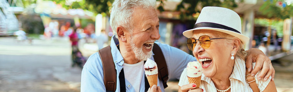older couple with ice cream
